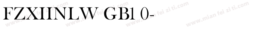 FZXIINLW GB1 0字体转换